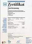 Anerkennung als Errichterfirma für Brandmeldeanlagen